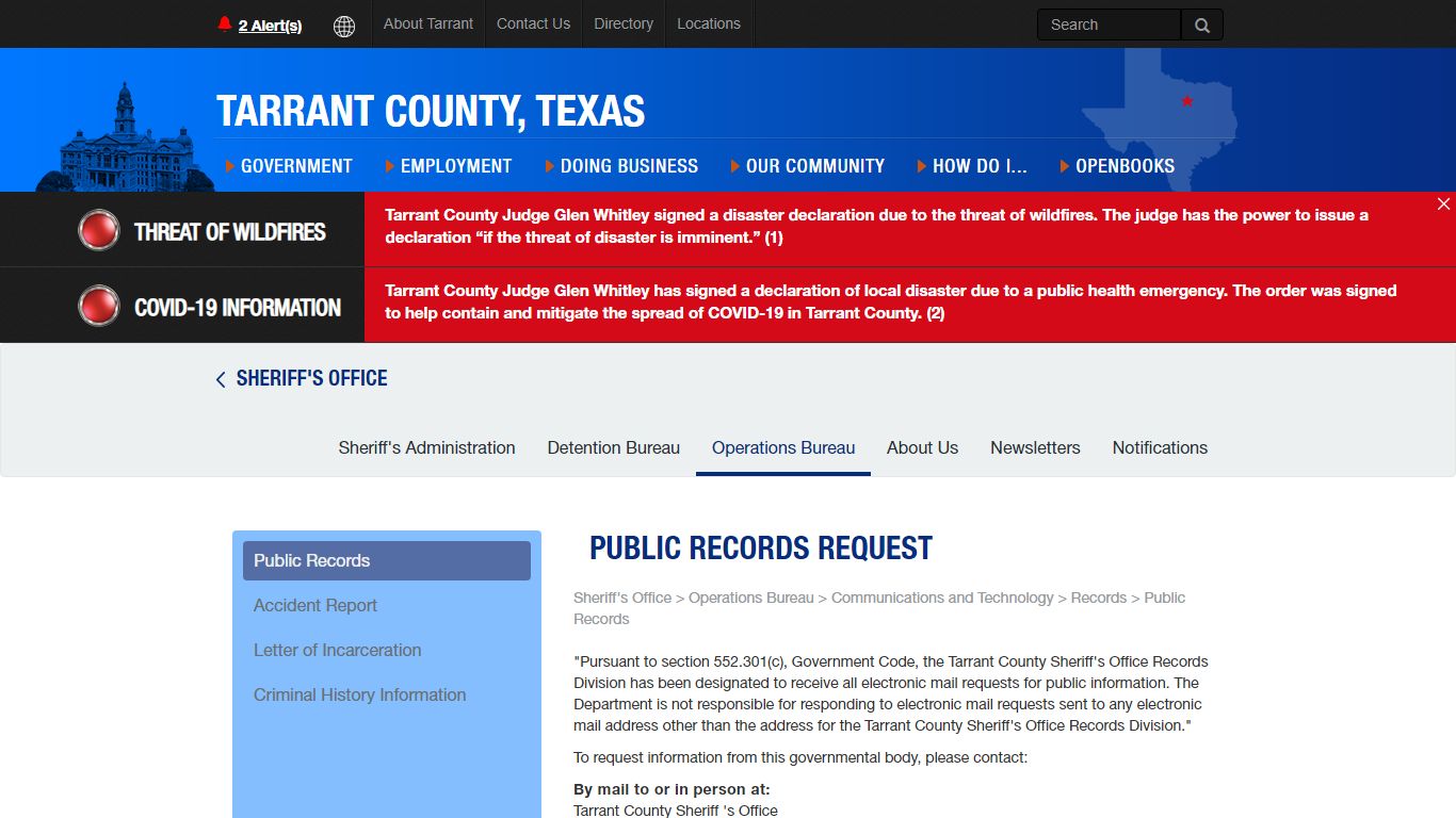 Public Records - Tarrant County, Texas